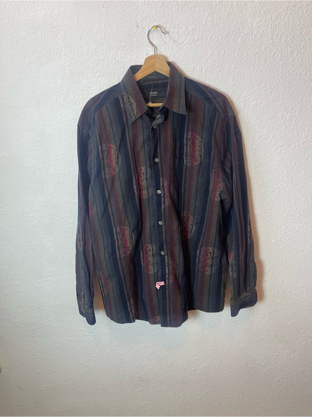 Vintage acorn by bob goldfeder button up shirt size L